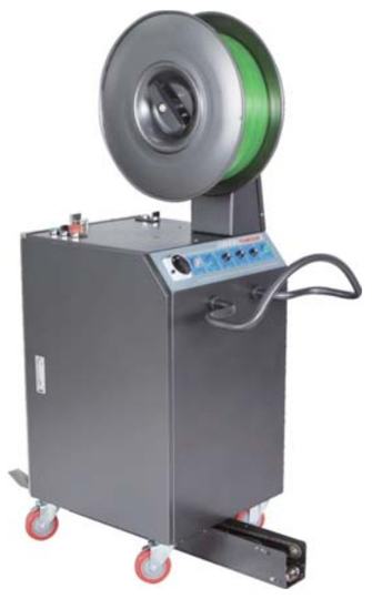 Semi-automatic pallet strapping machines