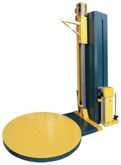 Automatic pallet wrappers with top presser