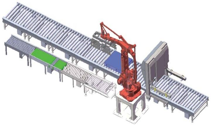 Robot palletizing cells